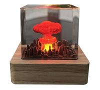 Kexpery Resin Nuclear Bomb Model Atmosphere Lamp USB Charging Nuclear Explosion 3D Night Light for Home Living Room Decor