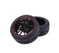 Kexpery Set of 4 RC1/10 universal tires for radio-controlled cars with M4 nuts and all-terrain tires to wear