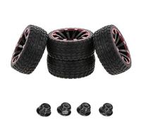 Kexpery Set of 4 RC1/10 universal tires for radio-controlled cars with M4 nuts and all-terrain tires to wear