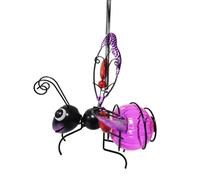 Kexpery Solar Powered Hanging Bug Light Metal Hanging Flying Insects Lamp Garden Bug Light Ornament for Outside Lawn Decor (C)