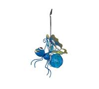 Kexpery Solar Powered Outdoor Insect Lamp Metal Hanging Flying Insects Lamp Garden Bug Light Ornament for Outside Lawn Decor (B)