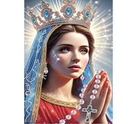 Kexpery Special Shape 5D Diamond Embroidery Kit - Our Lady - 30 x 40 cm - Artistic Creation for Home Decoration