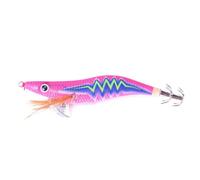 Kexpery Squid Jig Hooks Lure Fishing Equipment Simulation Fishing Lures Wood Shrimp Squid Lures Squid Jig Baits for Freshwater Fishing in Saltwater (Style A)