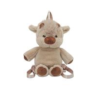 Kexpery Women Cute Plush Backpack Large Capacity Soft Plush Bag with Adjustable Strap Plush Animal Bags for Boy & Girl Everyday Travel & Nursery Companion (Khaki 400 * 200 * 100)
