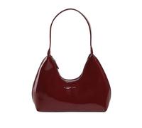 Kexpery Women Patent Leather Tote Bag Versatile Fashion Shoulder Bag Casual Zipper Armpit Bag Top Handle Bag Girl Dating Purse (Wine Red)