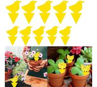 Kexpery Yellow Sticky Traps Fly Paper 10pcs Fly Trap Non-Toxic Dual-Sided Yellow Sticky Fly Spray Bug Pest Insect Catcher Killer for Houseplant for Mosquito & Flying Insects