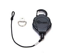 KEY-BAK MIC-BAK CB Radio Retractable Tether, 36" Kevlar Cord, 8" Nylon Attachment Loop, D-Ring Mount Included