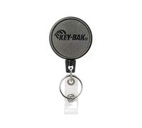 KEY-BAK MID6-Duo Badge Reel and Keychain, Belt Clip, Black