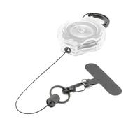 KEY-BAK Ratch-It Retractable Anti-Theft Phone Tether Cell Phone Lanyard with Carabiner & Universal Smartphone Case Anchor Clear