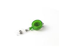 KEY-BAK Retract-A-Badge 5-Pack Retractable Badge Holder with 36" Cord, Swivel Bulldog Clip, Translucent Green