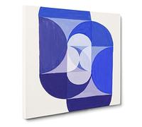 Key Blue by Joseph Schillinger Canvas Print | Gallery Wrapped 30mm Frame Wall Art | 14x14 inches | Ready to Hang | Modern Picture | Living Room Bedroom Lounge Office