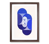 Key Blue by Joseph Schillinger Framed Print | A2 Walnut Framed Wall Art | Ready to Hang | Modern Nature Picture | Living Room Bedroom Lounge Office