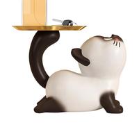 Key Bowl for Entryway Table, Cat Shaped Desk Ornament with Storage Tray | Resin Bowl for Keys, Candy Jewellery on Entrance Table in Living Room, Bedroom and Cabinet