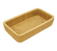 Key Bowl for Hallways, Rattan Tray Organizer, Sturdy Bamboo Key Bowl with Natural Texture, Perfect Size 21x11x4cm for Entryway Decor