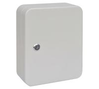 Key Box Ivory Steel Matte 20x7.5x25cm Indoor Use 48-Key Capacity Deadbolt Lock.