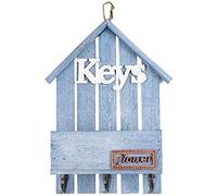 key box, Key Box Modern Minimalist Style House Shape Rack, Entrance Wall-mounted Decoration Pendant(Blue)