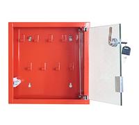 key box, Key Box Small Office Mini 9-keys Cabinet, Wall-mounted Transparent Visual Management, Footprint(Orange key Lock)