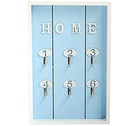 key box, Key Box Wall Mount Decorative Nordic Minimalist Style Photo Frame Appearance Rack(Blue)
