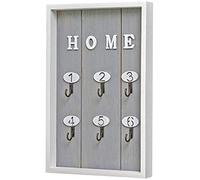 key box, Key Box Wall Mount Decorative Nordic Minimalist Style Photo Frame Appearance Rack(Grigio)