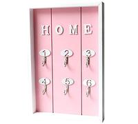 key box, Key Box Wall Mount Decorative Nordic Minimalist Style Photo Frame Appearance Rack(Pink)