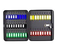 key box, Key Box With Combination Lock 5 Kinds Of Capacity Optional Cabinet, Wall-mounted Real Estate Car Storage Management(Black with Label,45 keys)