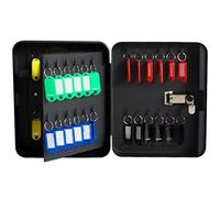 key box, Key Box With Combination Lock 5 Kinds Of Capacity Optional Cabinet, Wall-mounted Real Estate Car Storage Management(Black with Label,48 keys)