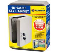Key Cabinet Safe Case Box 48 Keys Hooks Metal Storage Locking Security Case New