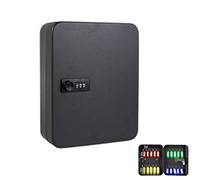 Key cabinet,Wall-Mounted Key Cabinet with Combination Lock, Outdoor Key Safe Storage Box for Up To 20 Keys, Secure (White)