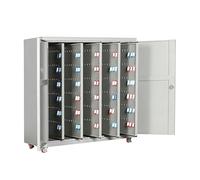 Key Cabinet Wall Mounted, Large Capacity Security Box with Lock, Hooks, and Labels for Real Estate and Property Management