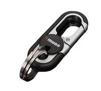 Key Carabiner - Car Keychain Clip With Detachable Two Key Rings, Easy Use Mini Outdoor Tool For Women Men Boys Girls, Portable Durable Accessory For Everyday Carry