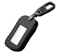 Key Card Case Carbon Fiber Style Leather Case For Starline A93 A63 Car Alarm Remote Controller Keychain Cover Key Shell(A)