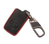 Key Card Case Remote Smart Key Cover Case For RAV4 2009 2011 RAV 4 For Yaris 2011 Keychain Leather Case With Key Ring 3Buttons Key Shell