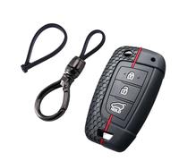 Key Card Case Silicone Car Key Case Cover For Hyundai I30 I40 I35 Ix35 For Tucson For Kona For Solarium For Celesta For Solaris For Sonata For Accent Key Shell(Redline B set)
