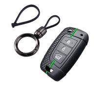 Key Card Case Silicone Car Key Case Cover For Hyundai I30 I40 I35 Ix35 For Tucson For Kona For Solarium For Celesta For Solaris For Sonata For Accent Key Shell(Greenline A set)