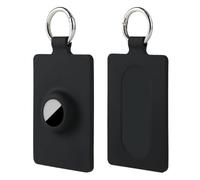 Key Card Holder for Tesla Model 3/Y/X/S, Airtag Key Fob Cover Silicone Key Protector Key Chain Keyring Cover Accessories Anti-Lost and Scratch-Resistant for Tesla Model 3/Y/X/S - Black - Black