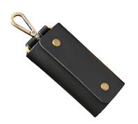 Key Case - Key Pouch | PU Leather | Wallet With Keys Ring | Timeless Retro Design Corner Elm Pourse Organizer Compact Retro Bag For School Office Home School Mas, Black, Se référer