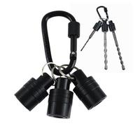 Key Chain Bit Holder, Bit Holder, Key Chain, Screwdriver Bit Clip, Quick Release Portable Drill Key Chain Carabiner for Electricians, Construction Carpenters, Technicians