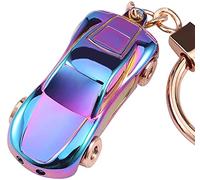 Key Chain, Creative Mini Car Keychain Flashlight with 2 Modes LED Lights, Portable Car Keyfob Key Chain Ring Holder for Office Backpack Purse, Novelty Pocket Lights Gift for Men Women Kids (Colorful)