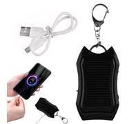 Key Chain Flashlight Phone Charger, Portable Tiny Solar Charger Powerbank, Keychains Powerbank With Built In Cable, Waterproof Charging Flashlight