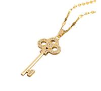 Key Chain for Women and Men, 925 Sterling Silver Life Necklace, Chains Women, Lock Skeleton Heart Necklace