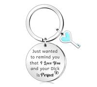 Key Chain Men Valentine's Day Husband Wedding Anniversary Boyfriend Engagement Birthday Personalised Keyrings Christmas Long Distance Relationship I Love You Reminder Funny Keepsakes (Just Wanted)