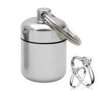 Key Chain Pills Holder, Lightweight Metal Pill Container Keychain, Easy To Use Pill Holder Keychain For Camping, Travel, Business Trips, Pills, Ear Plugs And Jewelry