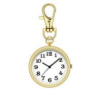 Key Chain Style Clip Watch Can Be Attached to Backpack or Purse Comes with a Buckle Elegant Hanging Design Gift for Travel, Work, School, Holiday, Fame, gold, riferimento alla descrizione