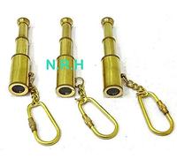 Key Chen Brass Telescop 3" Set of 3- Keyring Nautical Decor Home Decoration Best Gift