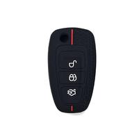 Key Cover for Ford Transit,Customer Accessories Keycase Connect Keys Keyring Covers Car Keycover Accessory Soft 3 Button Silicone Black Protection Replace,for Focus Fiest Kuga Mondeo Mk4 Mk8 Galaxy