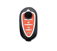 Key Cover Shell Compatible with Alfa Romeo Mito Giulietta Silicone Rubber 3 Buttons Protection Against Impacts Scratches Drops