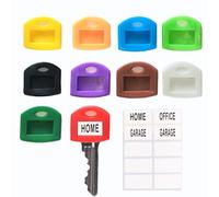 Key Covers with Labels Easy Identification Key Caps 10 Piece Set Fun and Functional Key Cover Caps Make Your Keys Stand Out Never Lose Your Keys Again Perfect for Home or Office