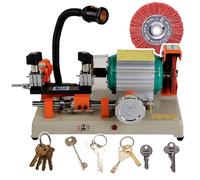 Key Cutting Machine, Double Head Key Copy Tool for Door and Car Keys, 120W Manual Horizontal Duplicator with Hand Wheel