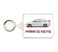 Key Expressions Personalised Classic Car Keyring/Bag Tag for FORD SIERRA RS500 COSWORTH Enthusiasts