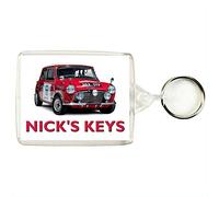 Key Expressions Personalised Classic Car Keyring/Bag Tag for MONTE CARLO RALLY SPEC AUSTIN-COOPER MINI Enthusiasts